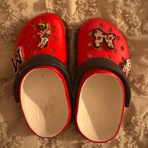 Crocs: Toddler SZ 8 Red Minnie Mouse Clogs (bought @ Disneyland)